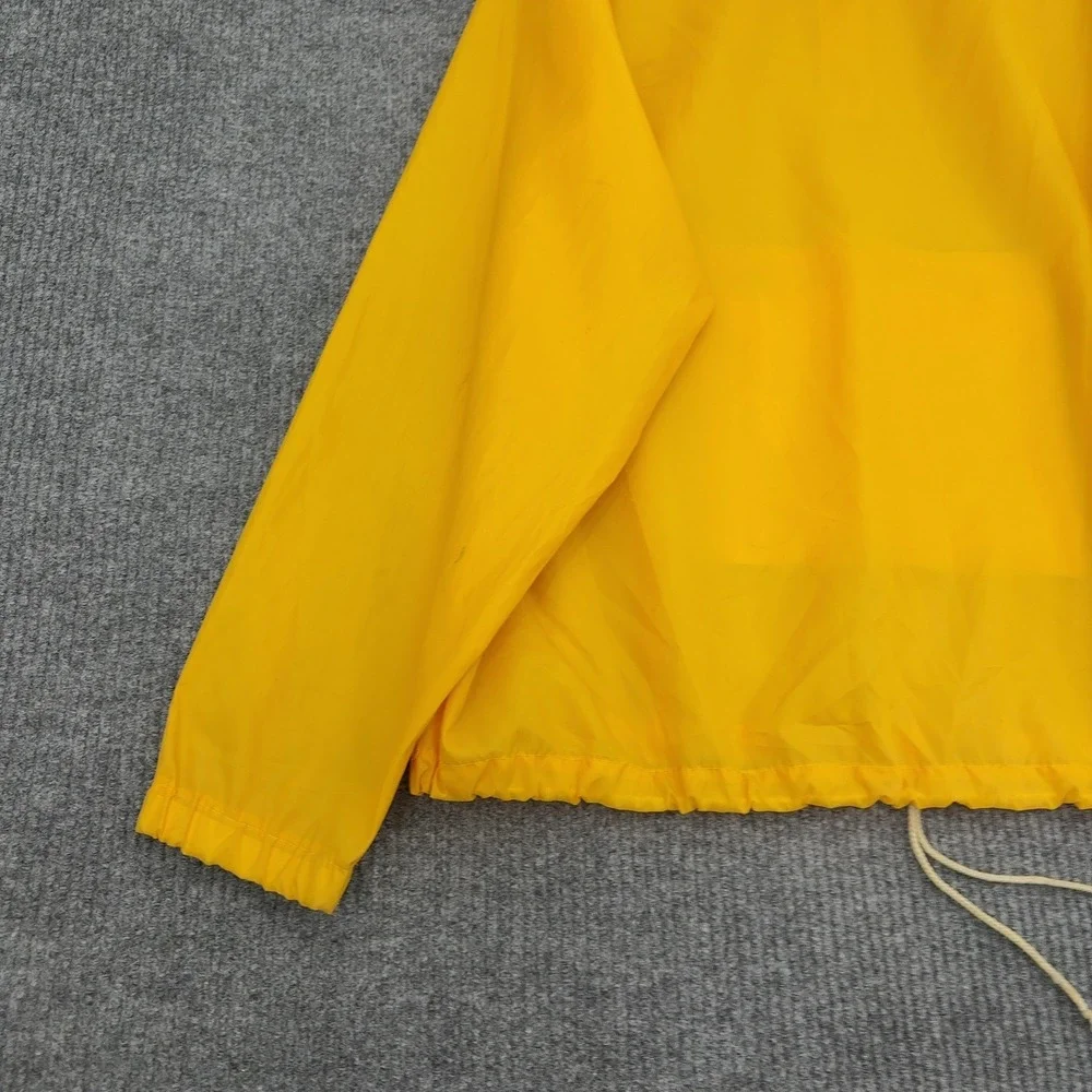 Vintage Sportsmaster Windbreaker Mens XXL Yellow Nylon Anorak Quarter Zip Retro